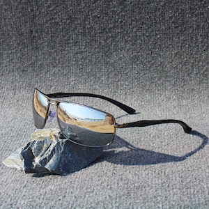 Aluminum frame Sunglasses Men&#39;s Driving Glasses Sports Goggles Eyewear Large Frame