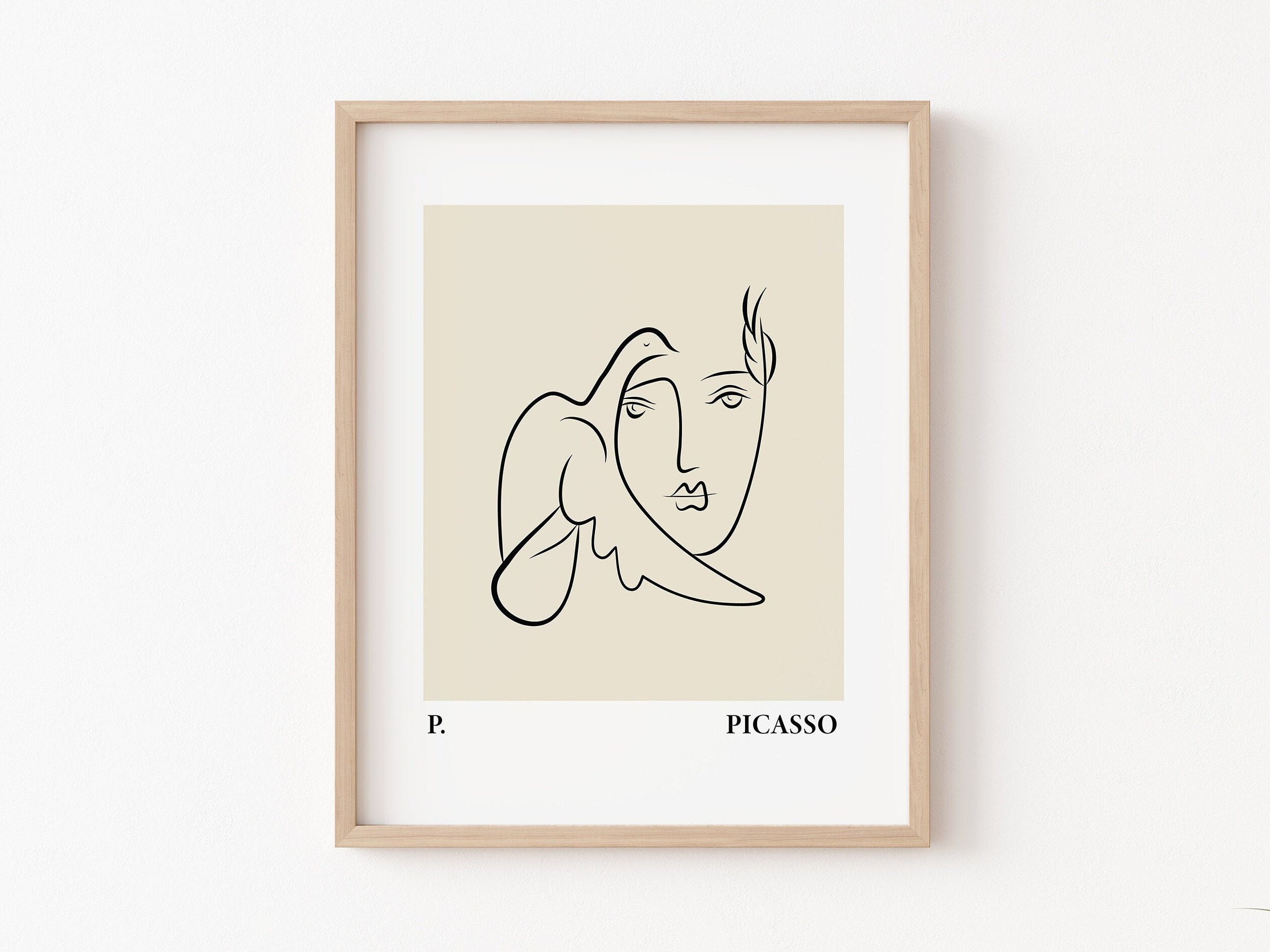 Picasso Print Picasso Drawing Poster Minimalist Printable Etsy