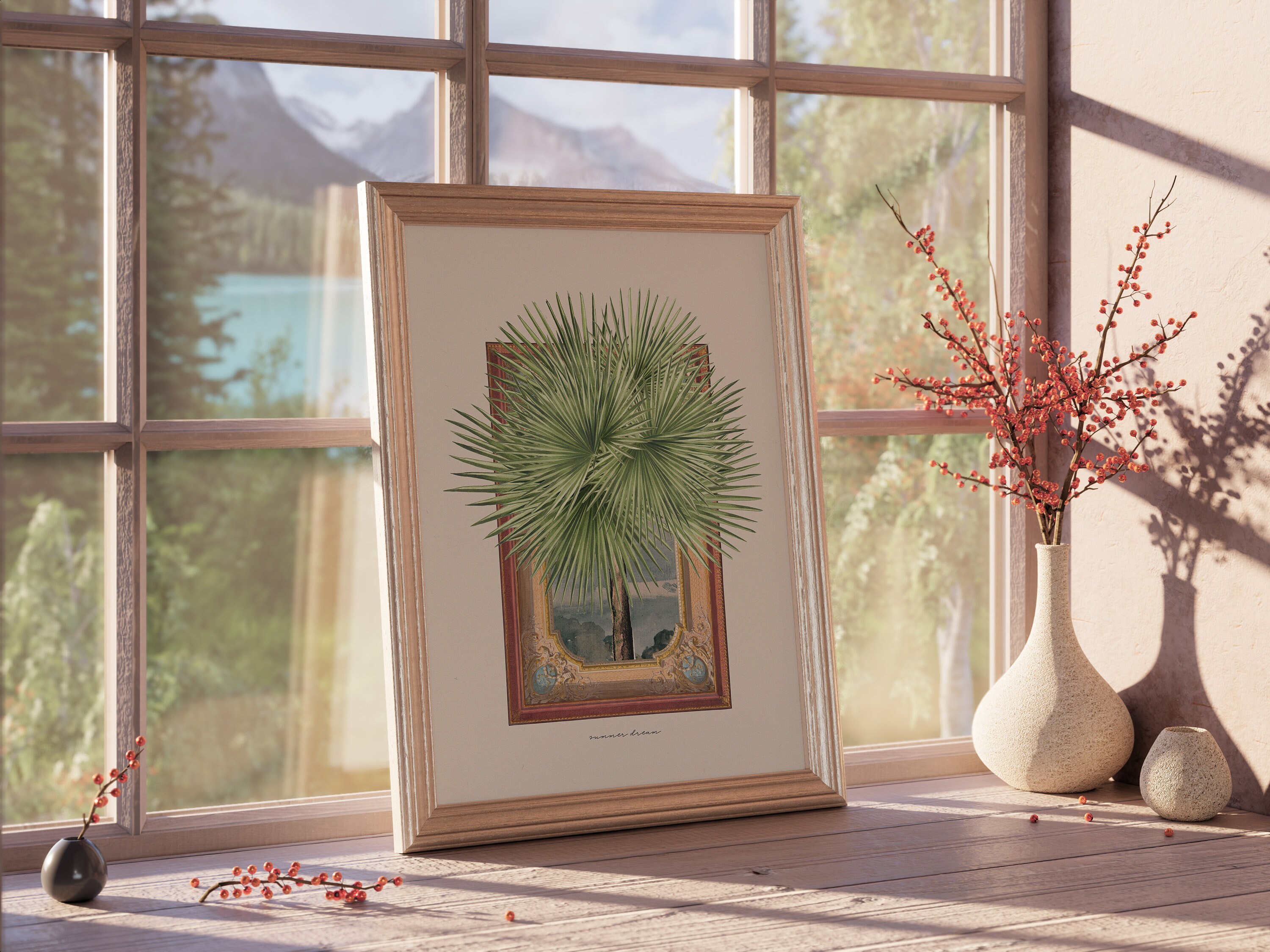 Printable Tropical Wall Art for Summer Home Decor Green and Etsy