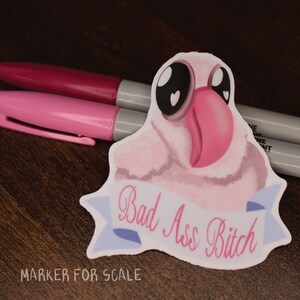 Badass Flamingo Sticker