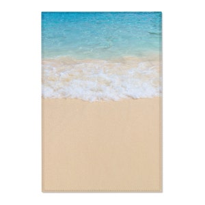 Beach Sand and Water Area Rug Room Makeover Tropical Boho Beachy Vibe in your Bedroom Family or Dorm Room rugs