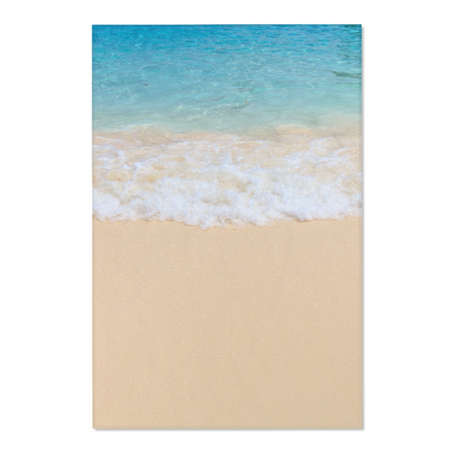 Beach Sand and Water Area Rug Room Makeover Tropical Boho Beachy Vibe ...
