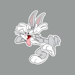 Bugs Bunny funny vinyl sticker, laptop sticker, mobile sticker, cartoon sticker, water bottle sticker, birthday gift,car decal,funny sticker