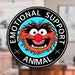 Emotional Support Animal Vinyl Sticker Laptop Sticker, Water Bottle ...