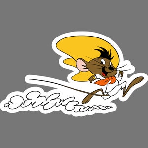 Speedy Gonzales Funny Kids Cartoon Vinyl Sticker Laptop Sticker, Water Bottle Sticker, mobile Sticker, birthday gift