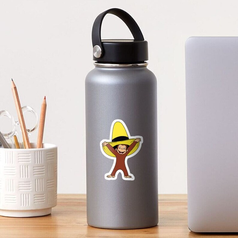 Funky Curious George Sticker - Etsy