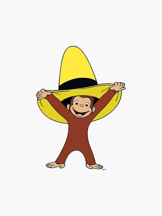 Curious George Stickers 4 Inch Curious George Paint Monkey Animal