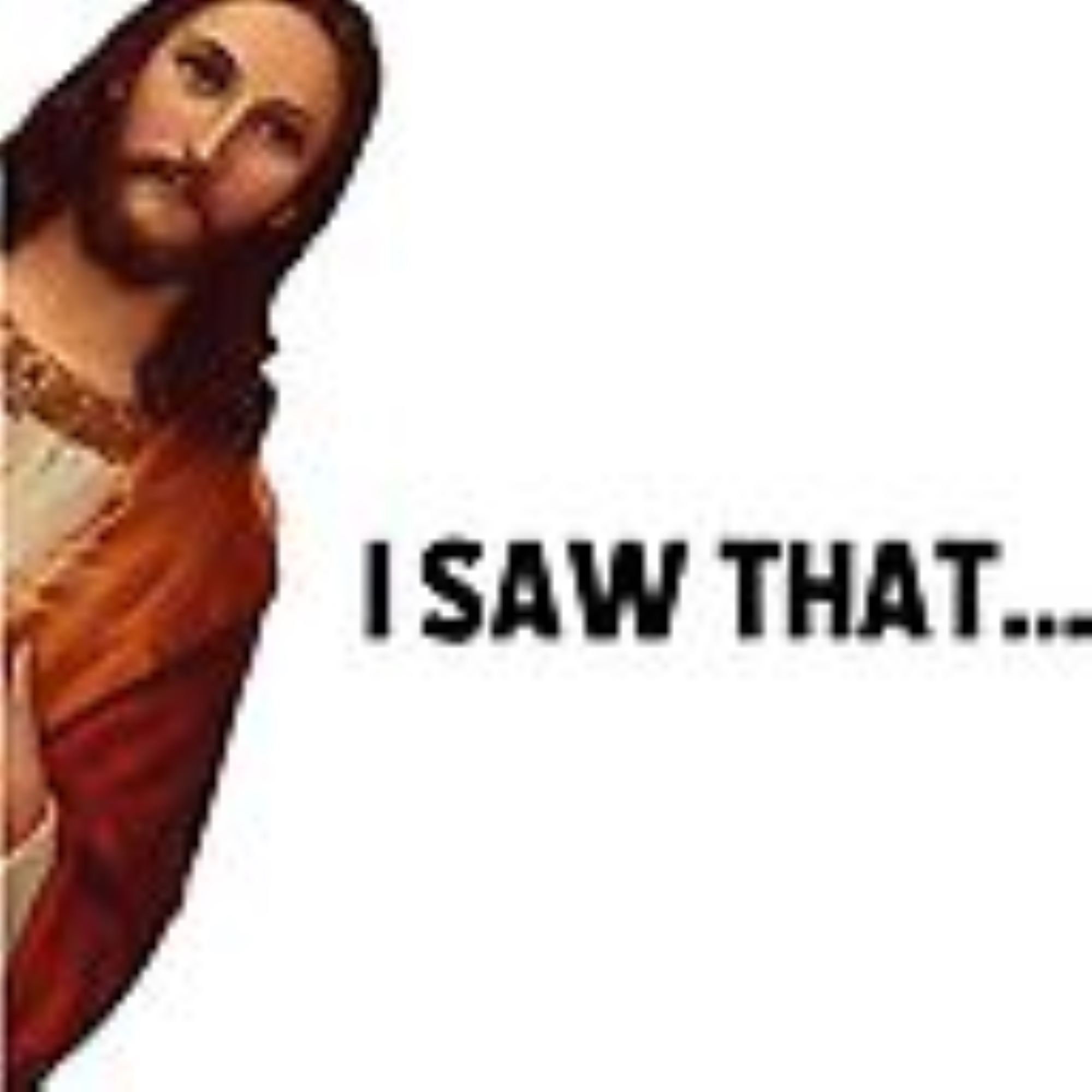 Jesus Meme Sticker, Jesus is Watching ,funny Stickers ,jesus Joke
