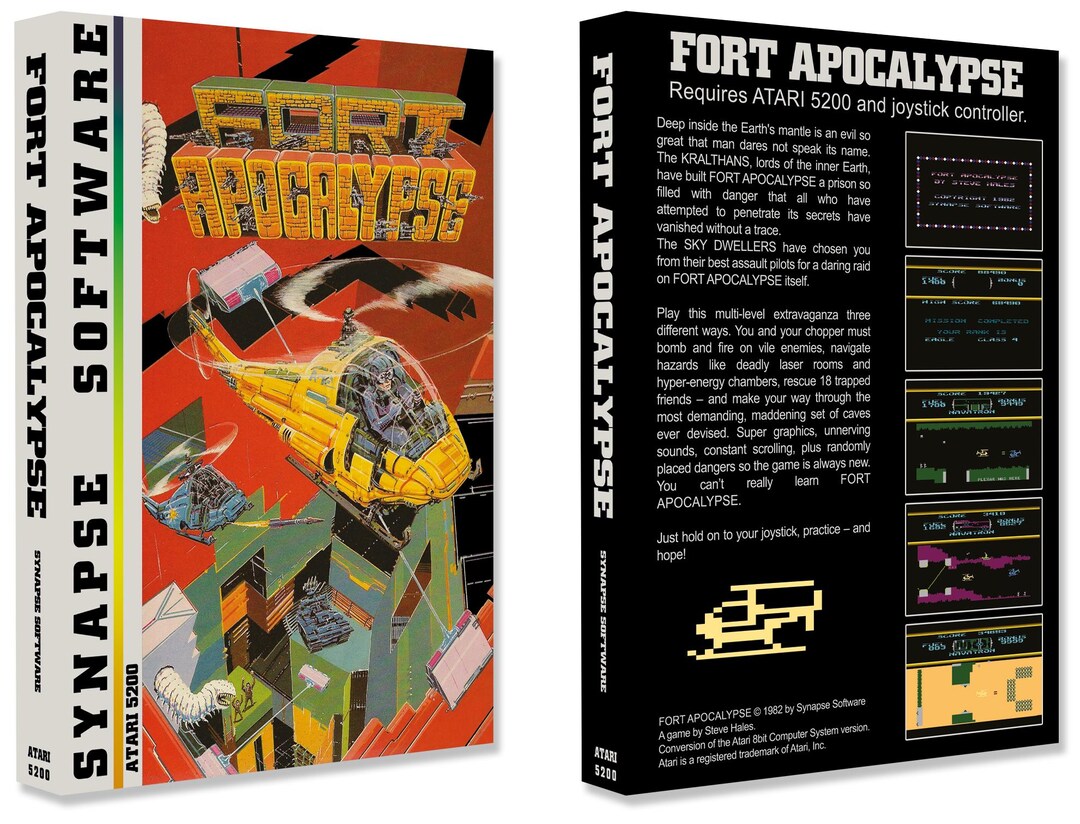 Fort Apocalypse Python Fort Apocalypse (box for the Atari 5200 Game) - Etsy