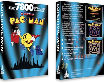 Super Pac-Man (Box for the Atari 7800 Game)