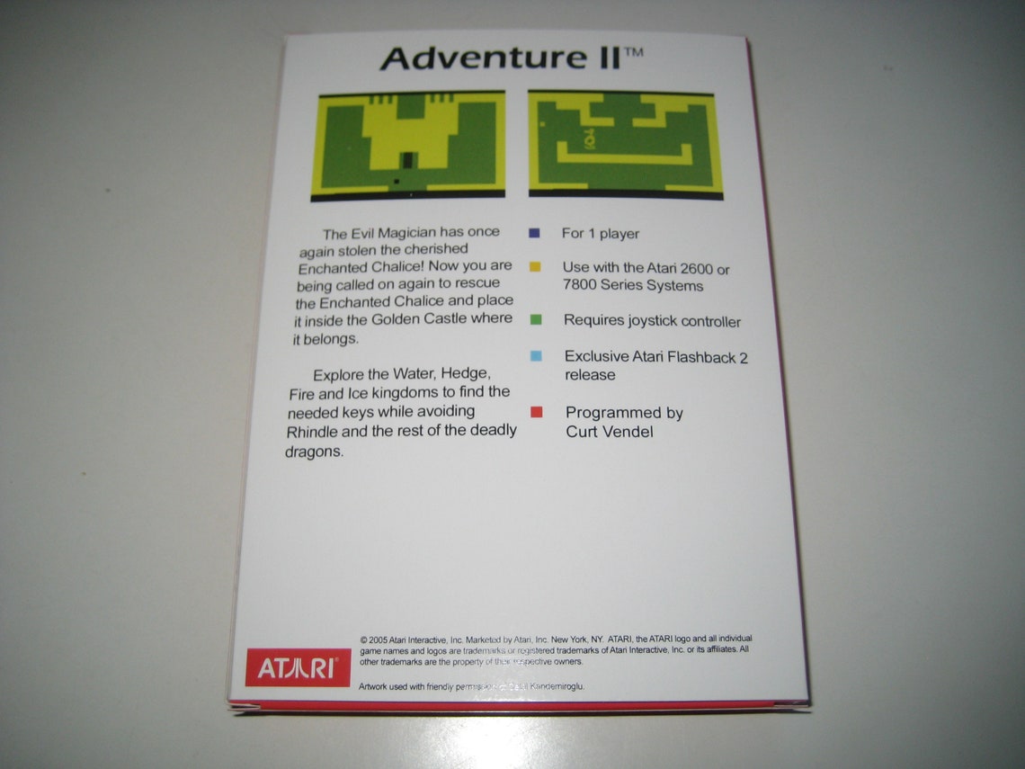 Adventure II box for the Atari 2600 Game Etsy