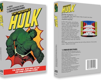The Incredible Hulk (Box for the Atari 2600 Game)