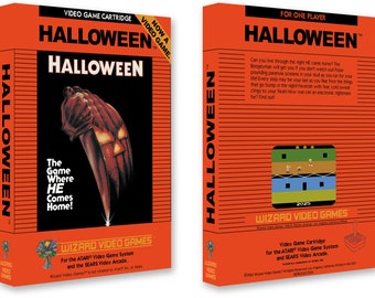 Boîte rouge d'Halloween (boîte pour le jeu Atari 2600)