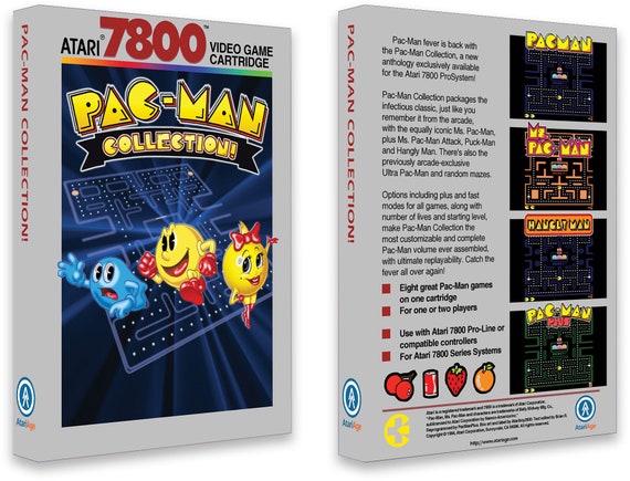 Pac-man Collection Grey box for the Atari 7800 Game -  Canada