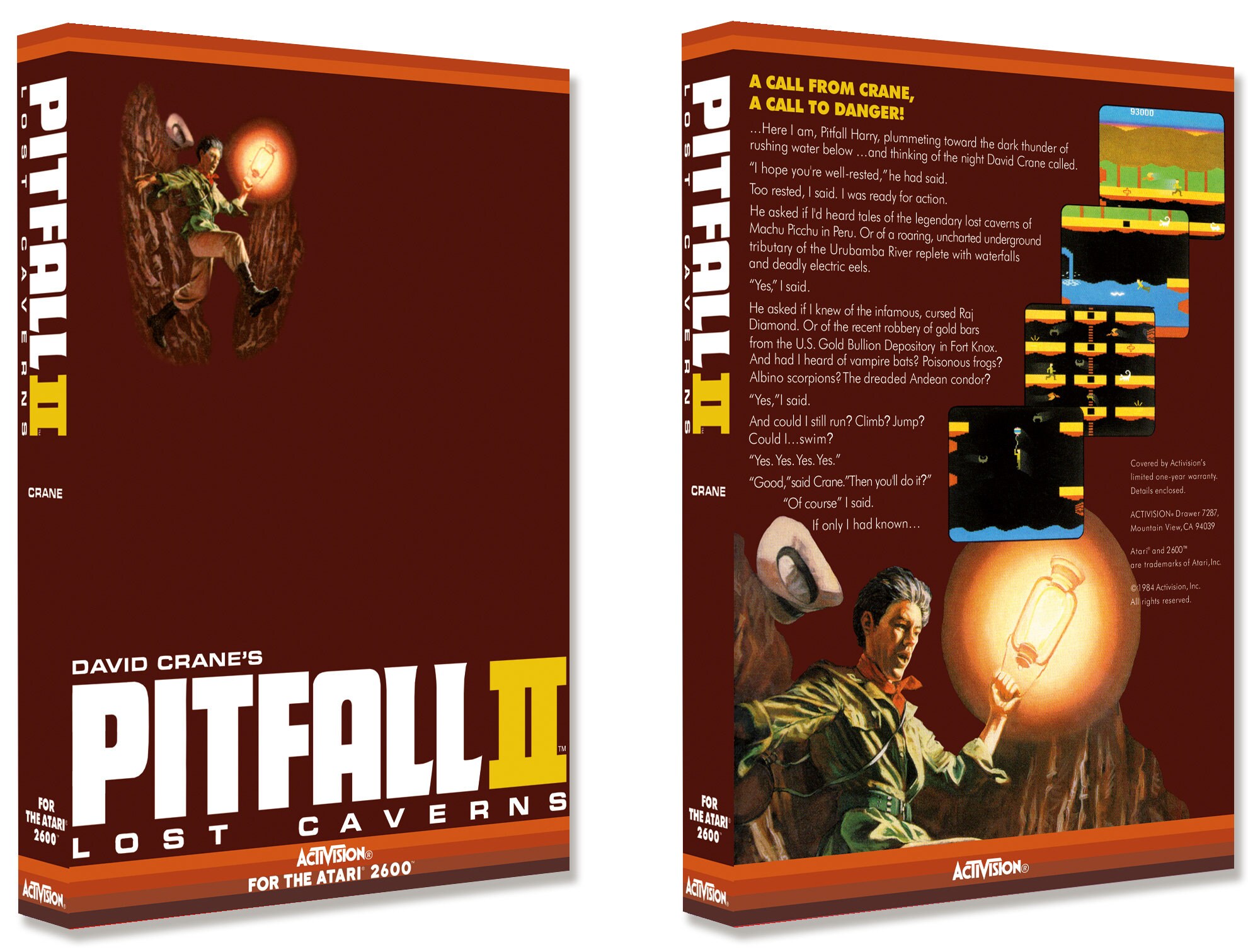 PITFALL 2本セット [ATARI2600] Pitfall II: Lost Caverns Atari 2600 Video Games for sale | eBay