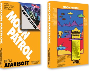 Moon Patrol (Box for the ColecoVision Game)