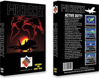 F-18 Hornet (Box for the Atari 7800 Game)