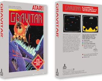 Gravitar (silver style) (Box for the Atari 2600 Game)