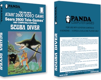 Scuba Diver (Box for the Atari 2600 Game)