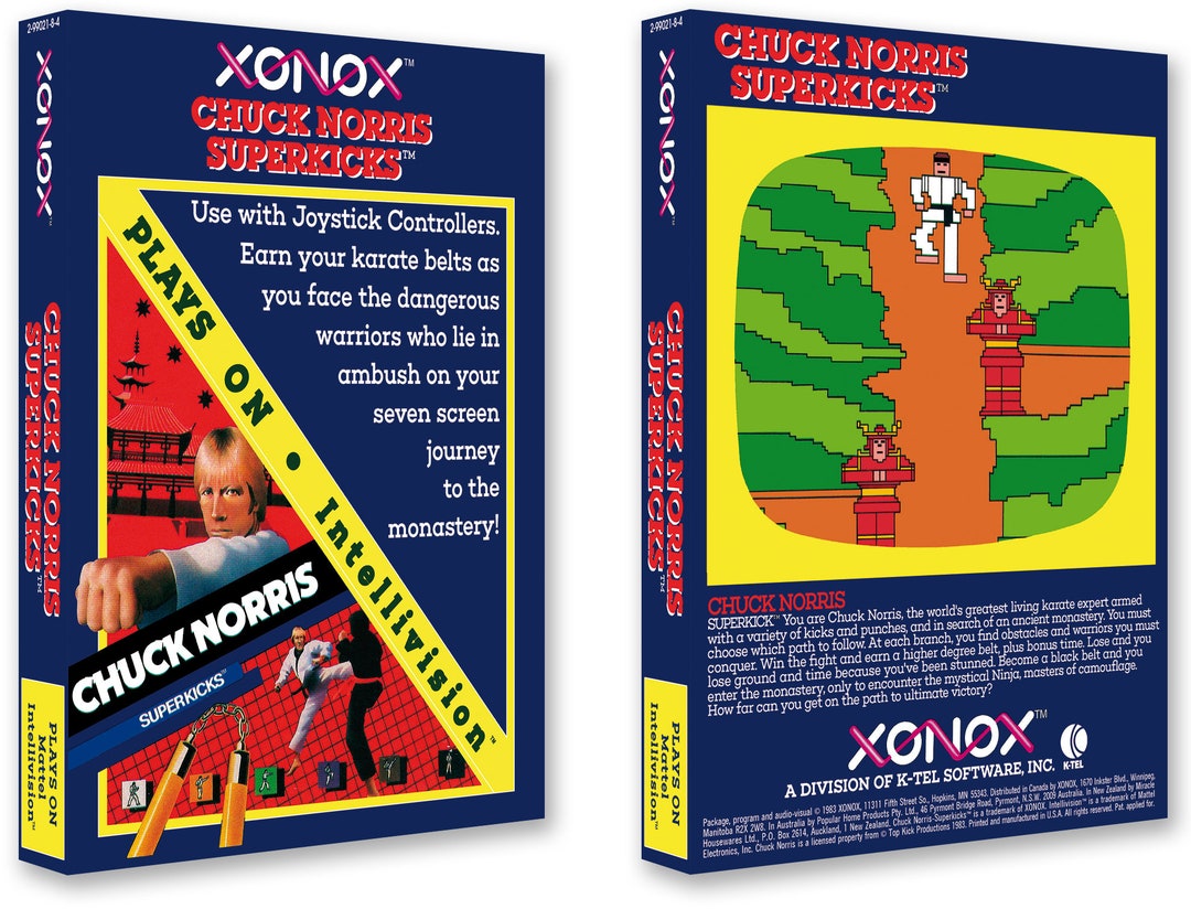 Chuck Norris Superkicks (box for the Mattel Intellivision Game) - Etsy  Australia