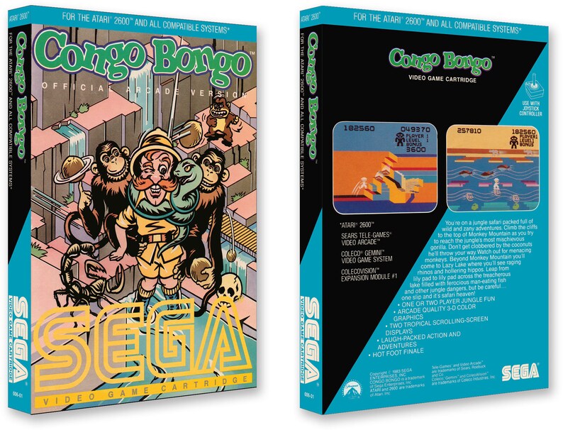 Congo Bongo Box for the Atari 2600 Game image 1