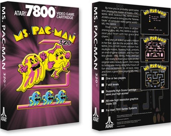 Ms. Pac-Man 320 (Box for the Atari 7800 Game)