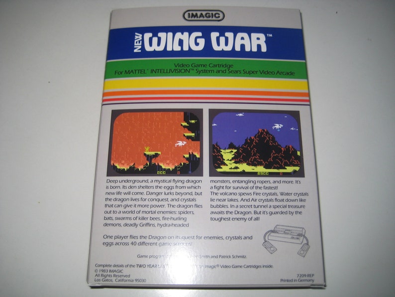 Wing War Box for the Mattel Intellivision Game image 4