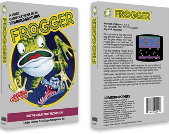 Frogger (Box for the Atari 7800 Game)