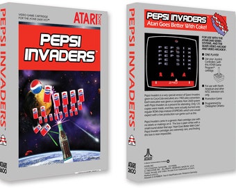 Pepsi Invaders (Box for the Atari 2600 Game)