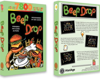 Beef Drop (Box for the Atari 7800 Game)