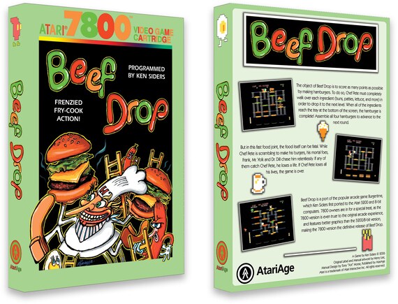 Beef Drop Box For The Atari 7800 Game Etsy Beef Drop Box For The Atari 7800 Game Etsy