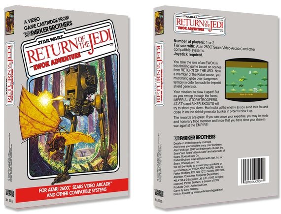 Star Wars: ROTJ Ewok Adventure V2 (box for the Atari 2600 Game) - Etsy