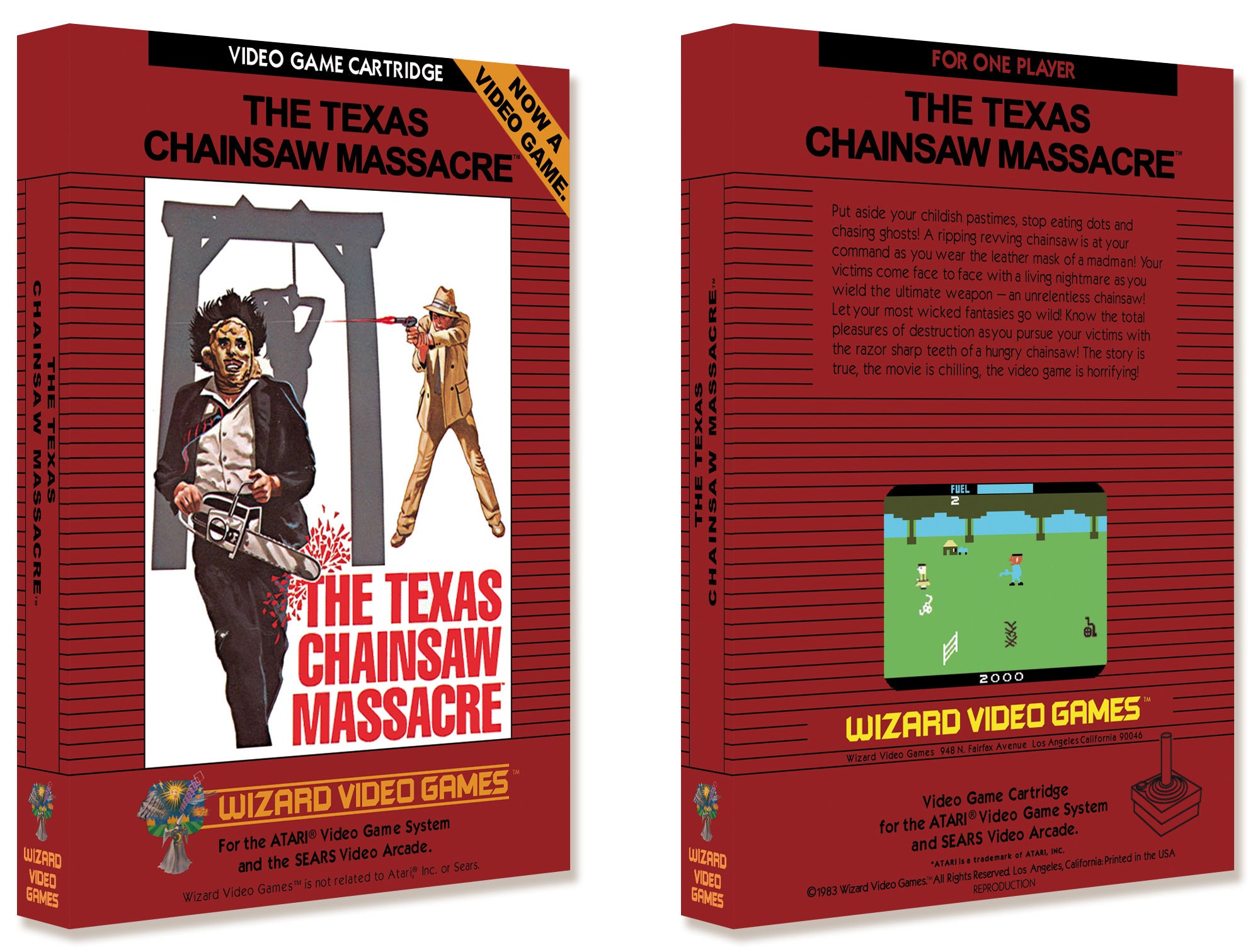 The Texas Chainsaw Massacre (box for the Atari 2600 Game) - Etsy