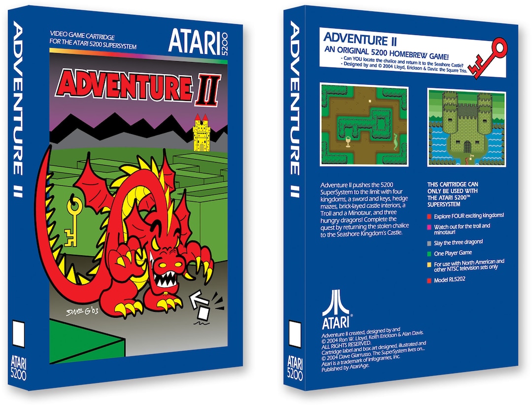 Adventure II Unlimited Edition (box for the Atari 5200 Game) - Etsy