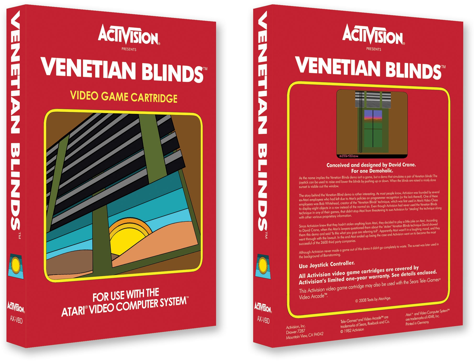 Blinds box for the Atari 2600 Game Etsy