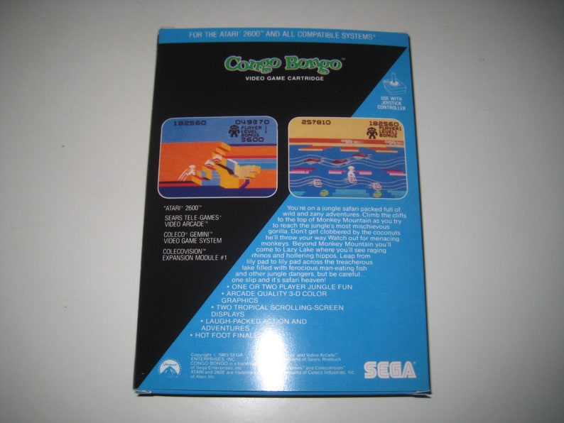 Congo Bongo Box for the Atari 2600 Game image 4