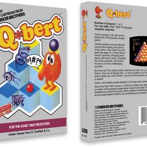 Qbert boîte pour le jeu Atari 7800 image 1