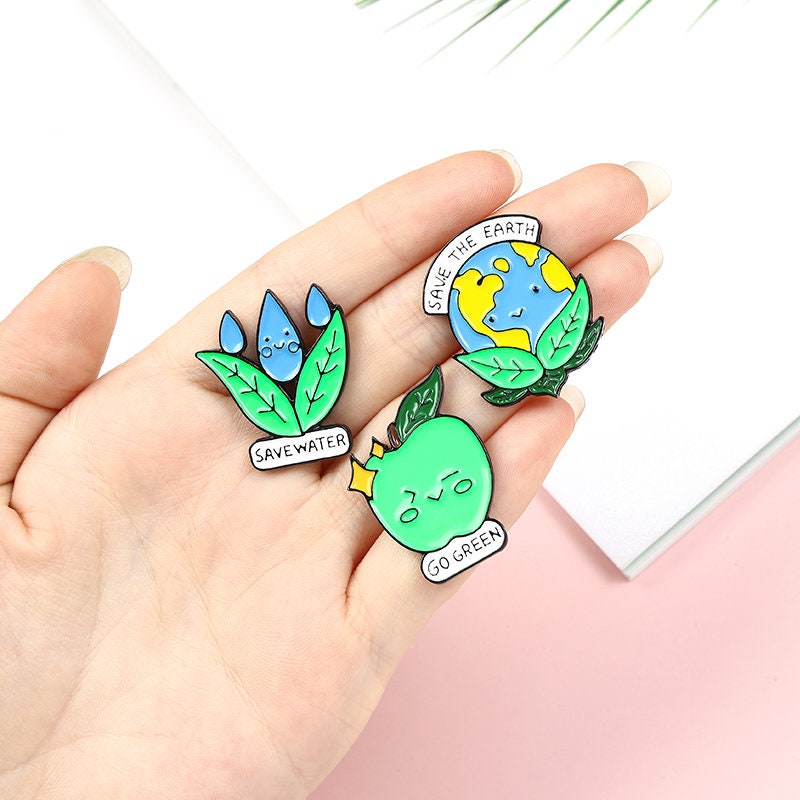 Save The Environmentally Friendly Enamel Pins Lapels Etsy