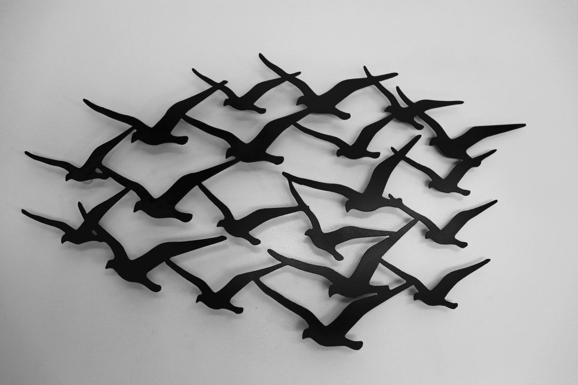 Flock of Birds / Flying Birds Metal Wall Art Metal Wall Etsy UK