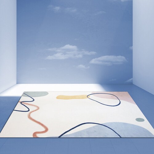 Nordic Abstract Fluffy Carpet living Room Carpets Home Etsy