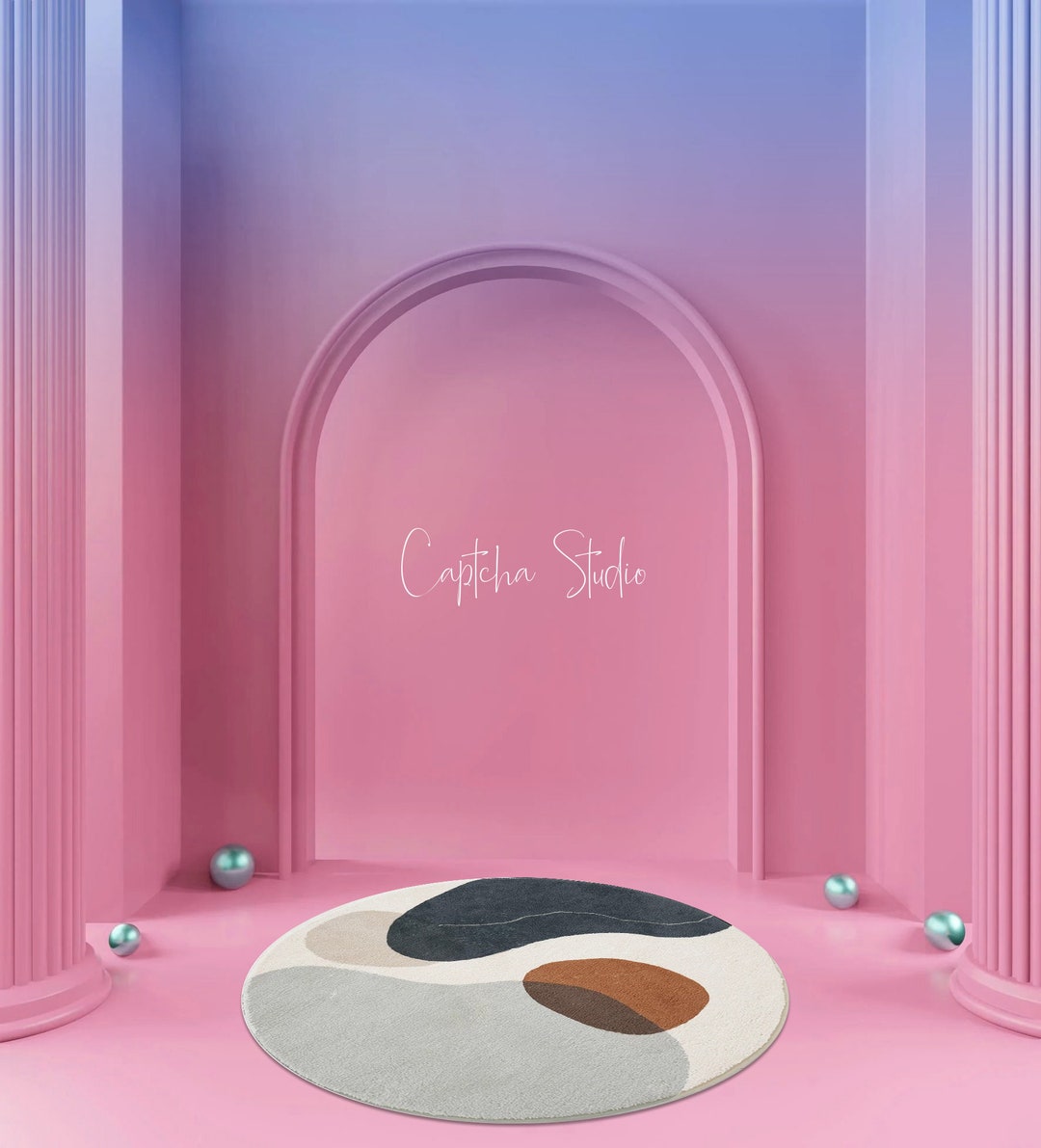 Nordic Round Carpet nordic Design Living Room Computer Chair Etsy