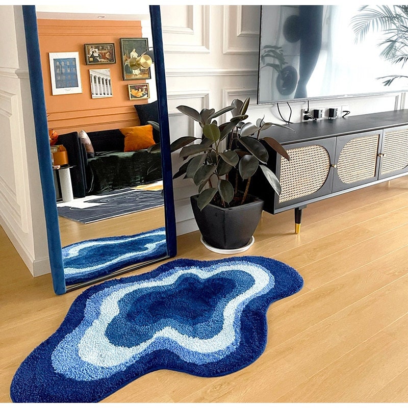 Creative Irregular Shaped Rug abstract Tufted Rug Christmas Etsy UK