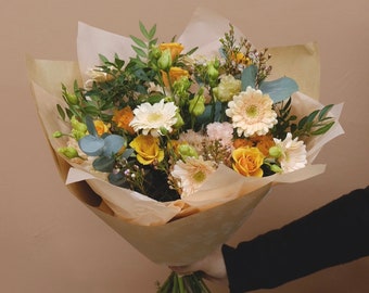 The Peachy One Bouquet  (fresh florals) Next Day Dispatch