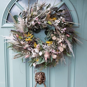 Laverna: Spring / summer floral wreath | fresh and dried florals | Mother’s Day