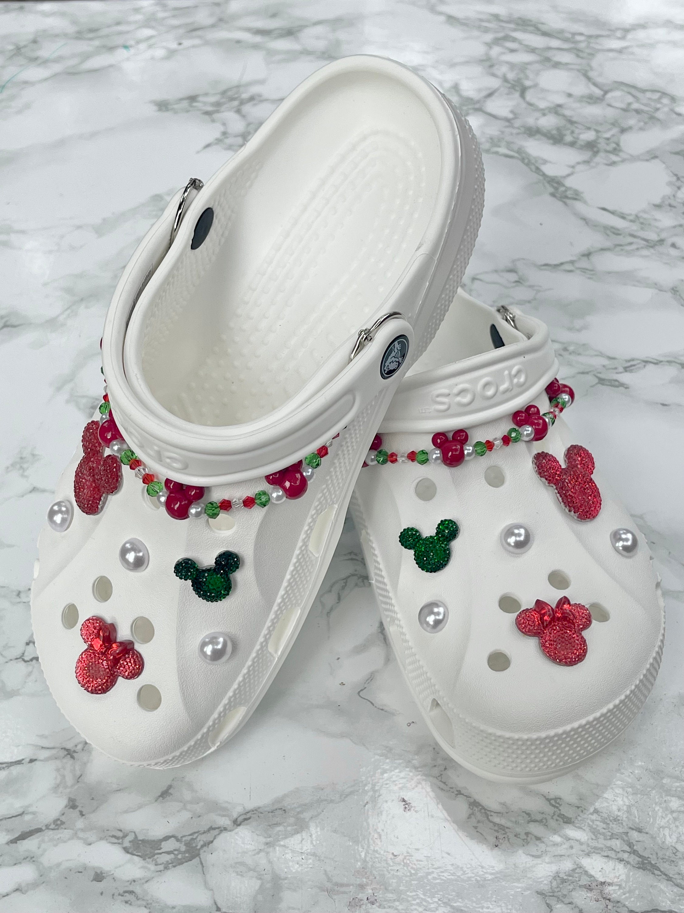 1pcs Bling Metal Croc Charm Luxury Gibits Snowflake Camellia Shoe