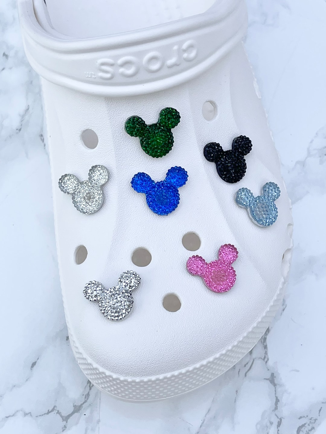 Sparkly Minnie Mickey Disney Crocs Jibbitz 1pc Etsy