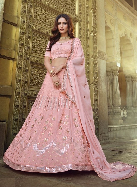Georgette Sequence Lehenga Choli for Women bollywood Stylish