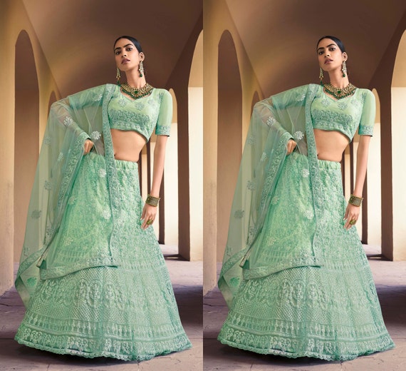 Designer Green Lehenga Choli for Women Indian Bollywood Lehengha Choli for  Wedding Sabyasachi Designs Ready to Wear Bridesmaid Lengha -  Norway