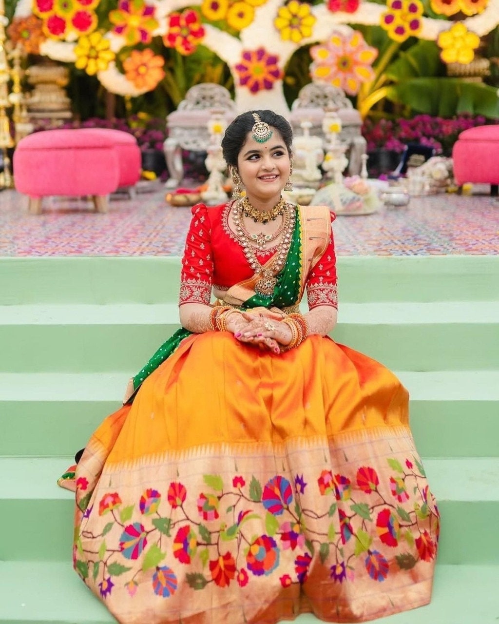 Paithani Lehenga Choli for Womenmaharastrian Paithani Lahenga - Etsy Paithani Lehenga Choli for Womenmaharastrian Paithani Lahenga - Etsy