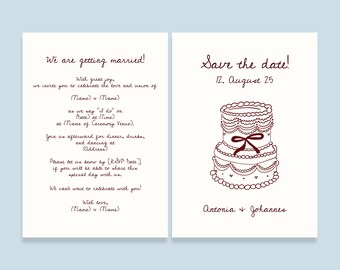 Tarjetas de boda personalizadas
